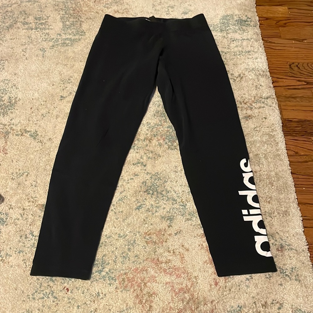 Black Adidas Logo Leggings